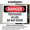 Signmission Pesticides In Use Do Not Enter Danger Sign, Vinyl Decal, 7in W x 5in L, 2PK OS-2PACK-DS-D-57-L-1968 - alternate 3